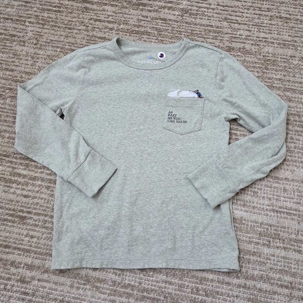 Crewcuts Boys Light Green Long Sleeve Winter Tee